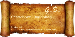 Greschner Domonkos névjegykártya